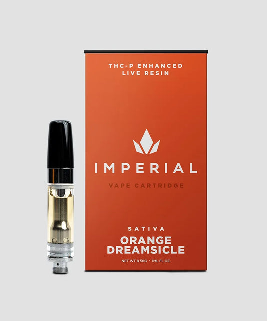 Imperial Extraction THCP vape cartridge orange dreamsicle.