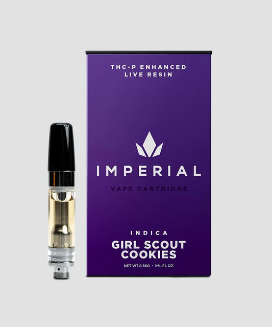 Imperial Extraction THCP vape cartridge girl scout cookies.