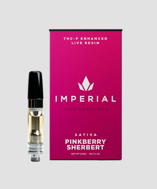 Imperial Extraction THCP vape cartridge pinkberry sherbet.