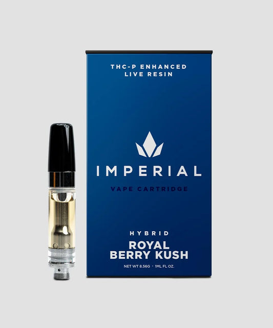 Imperial Extraction THCP vape cartridge Royal berry Kush.