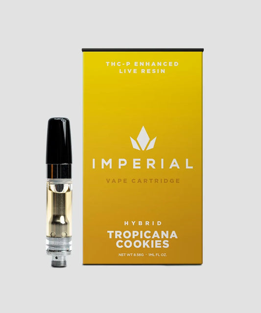 Imperial Extraction THCP vape cartridge Tropicana Cookies.