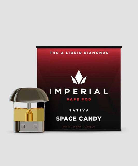 Imperial extraction thca liquid diamond vape pen pod space candy front view