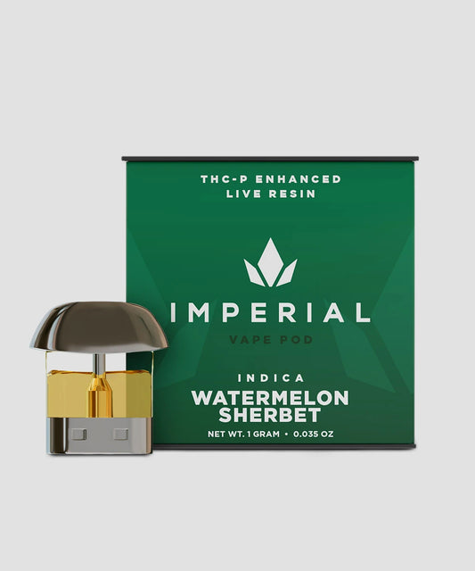 Imperial extraction enhanced live resin 1g THC-P delta 8 vape pod cartridge watermelon sherbet