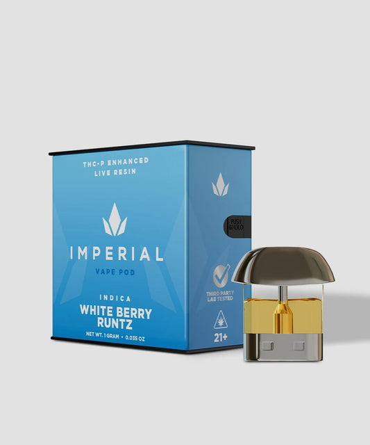 Imperial extraction enhanced live resin 1g THC-P delta 8 vape pod cartridge white berry runtz