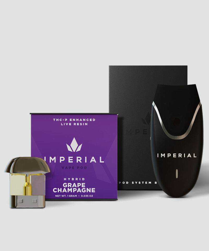 Imperial Start kit THCP Vape pods and battery grape champagne