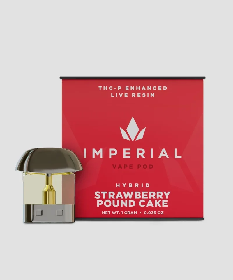 Imperial enhanced live resin 1g THC-P delta 8 vape pod cartridge strawberry dream