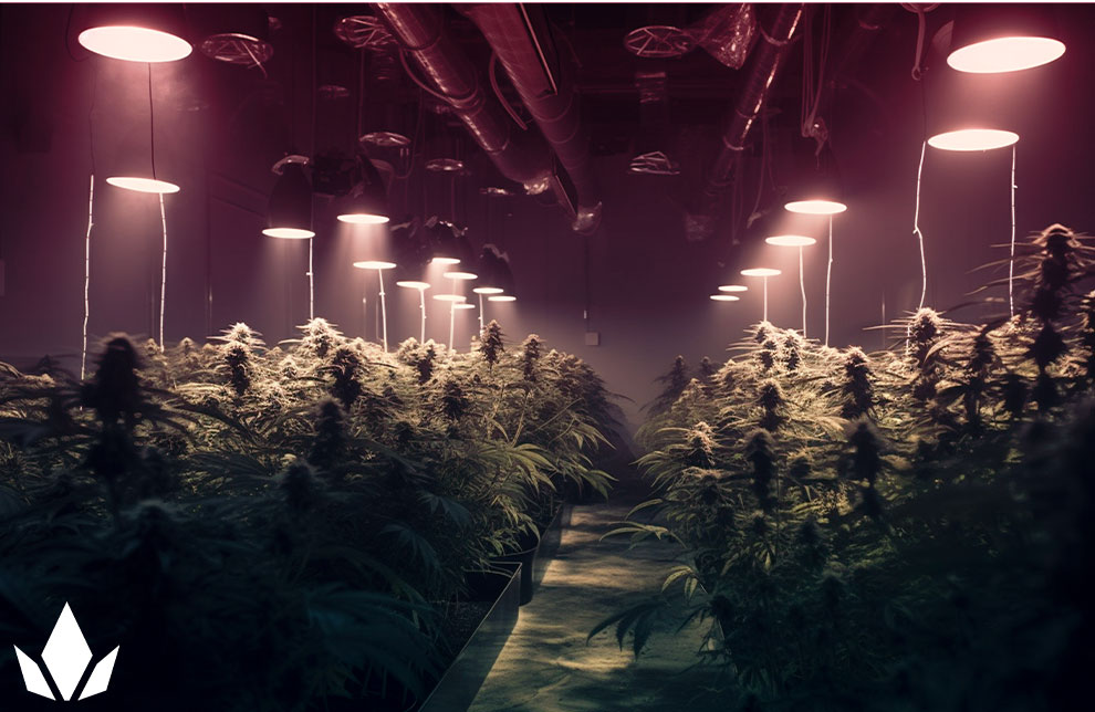 Cannabis grow room.