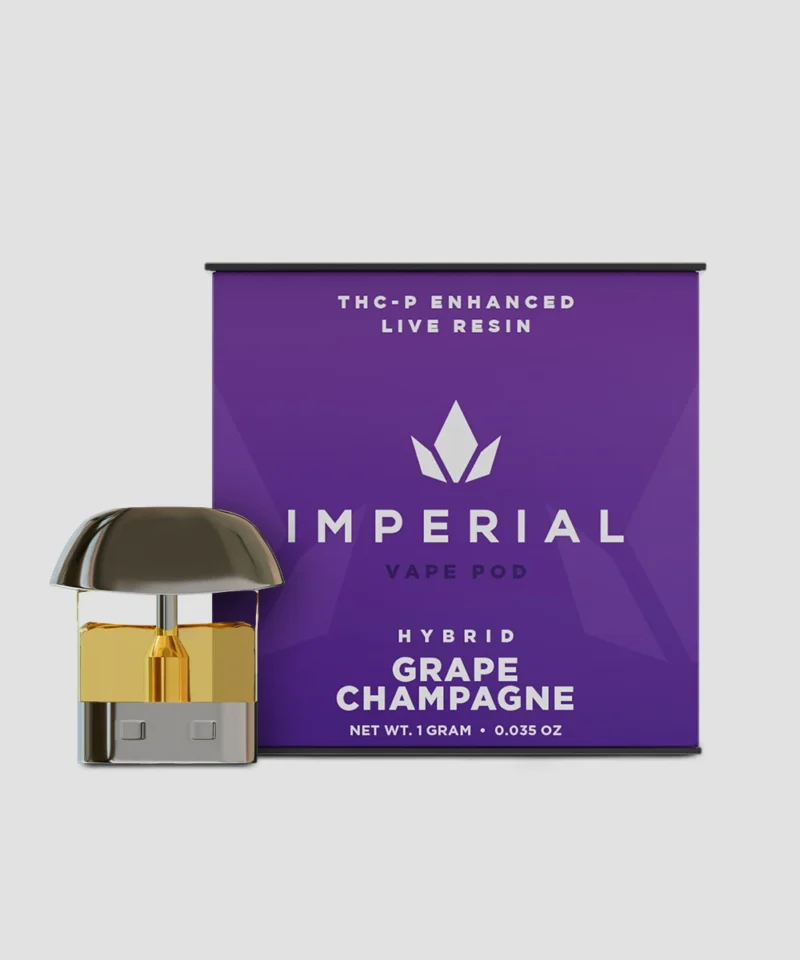 Imperial extraction enhanced live resin 1g THC-P delta 8 vape pod cartridge grape champagne