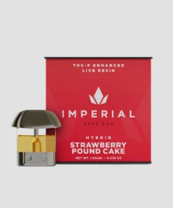 Imperial extraction enhanced live resin 1g THC-P delta 8 vape pod cartridge strawberry dream