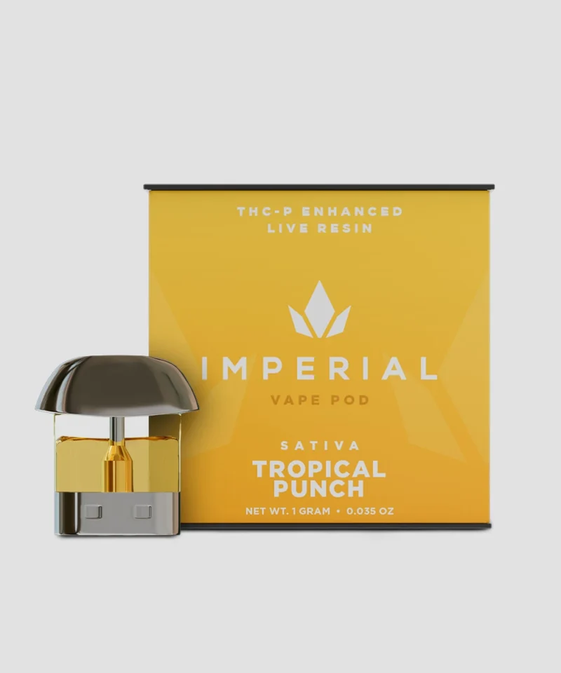 Imperial extraction enhanced live resin 1g THC-P delta 8 vape pod cartridge tropical punch