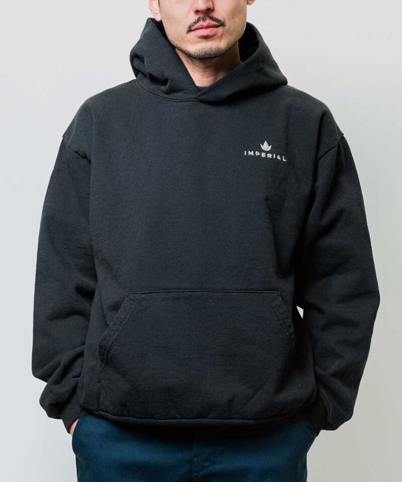 Imperial signature collection hoodie front view black