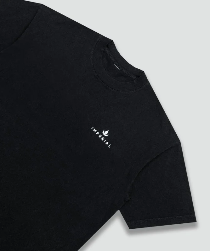 Imperial signature collection short sleeve shirt front view black