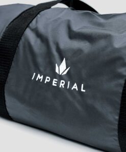 Imperial Merch essentials signature duffle bag in charcoal and black