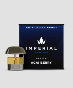 Imperial extraction thca liquid diamond vape pen pod acai berry front view