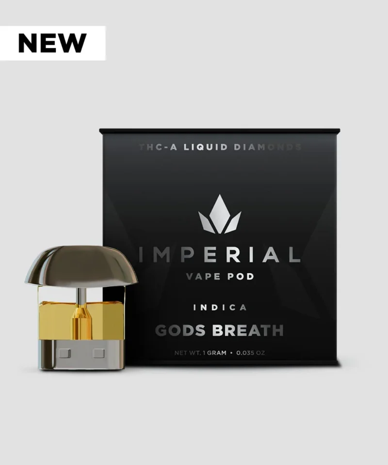 Imperial extraction thca liquid diamond vape pen pod gods breath new sticker