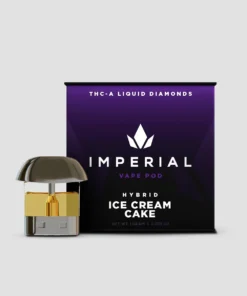 Imperial extraction thca liquid diamond vape pen pod ice cream cake front view