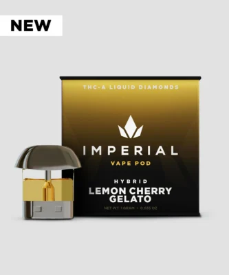 Imperial extraction thca liquid diamond vape pen pod lemon cherry gelato new sticker